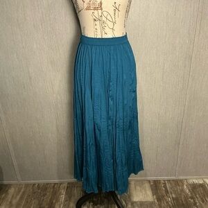 Soft Surroundings Teal Maxi Skirt Size PM
